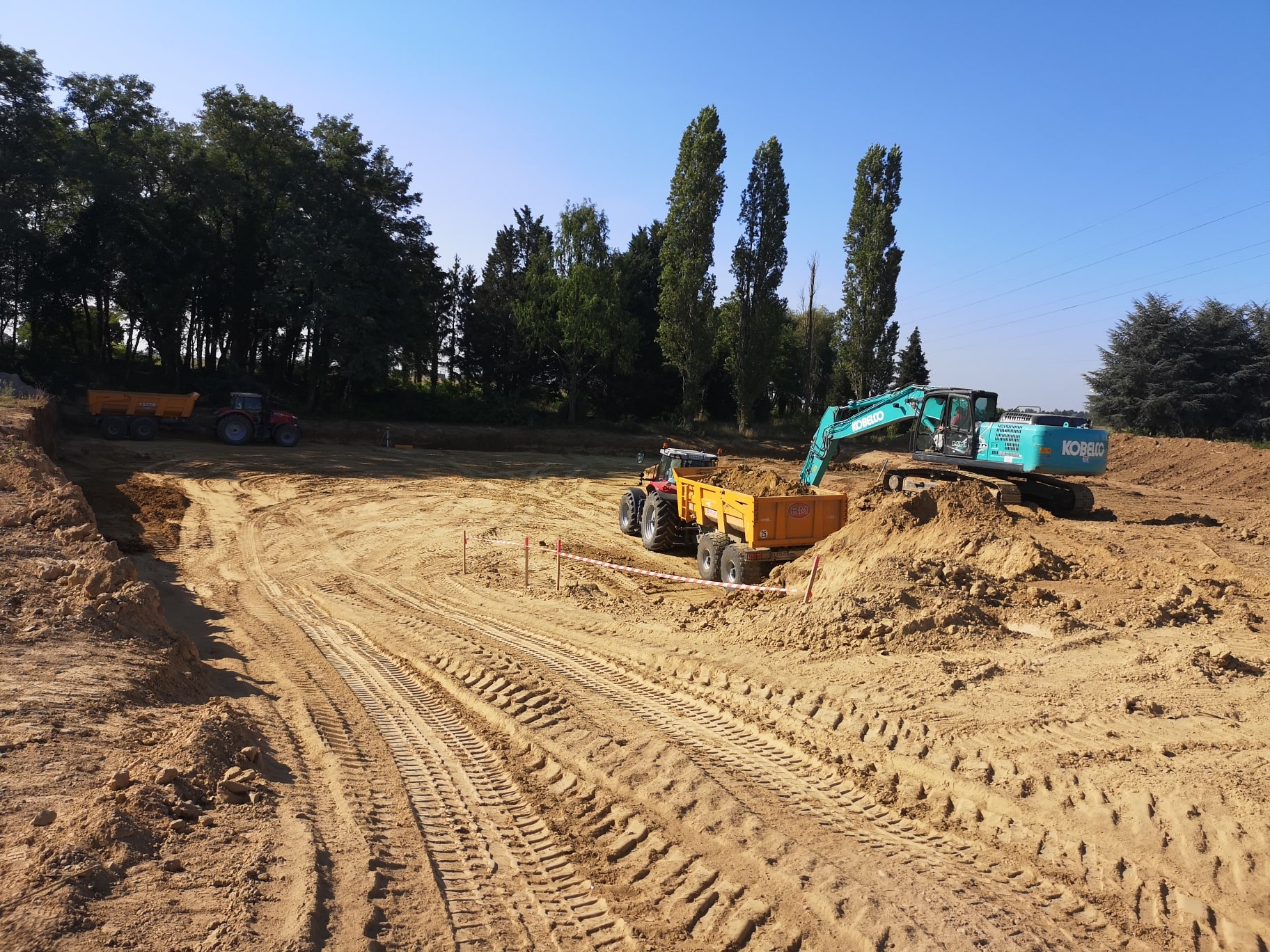 Terrassement: travaux de creusage  à Mundolsheim
