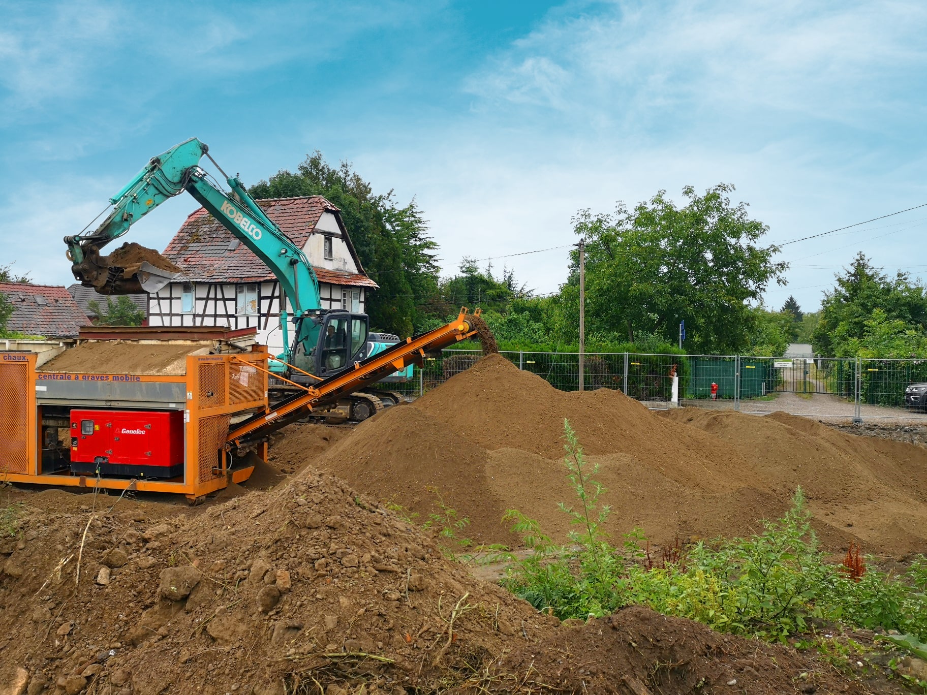 Exemple de travaux de criblage réalisés par Willem Travaux Publics