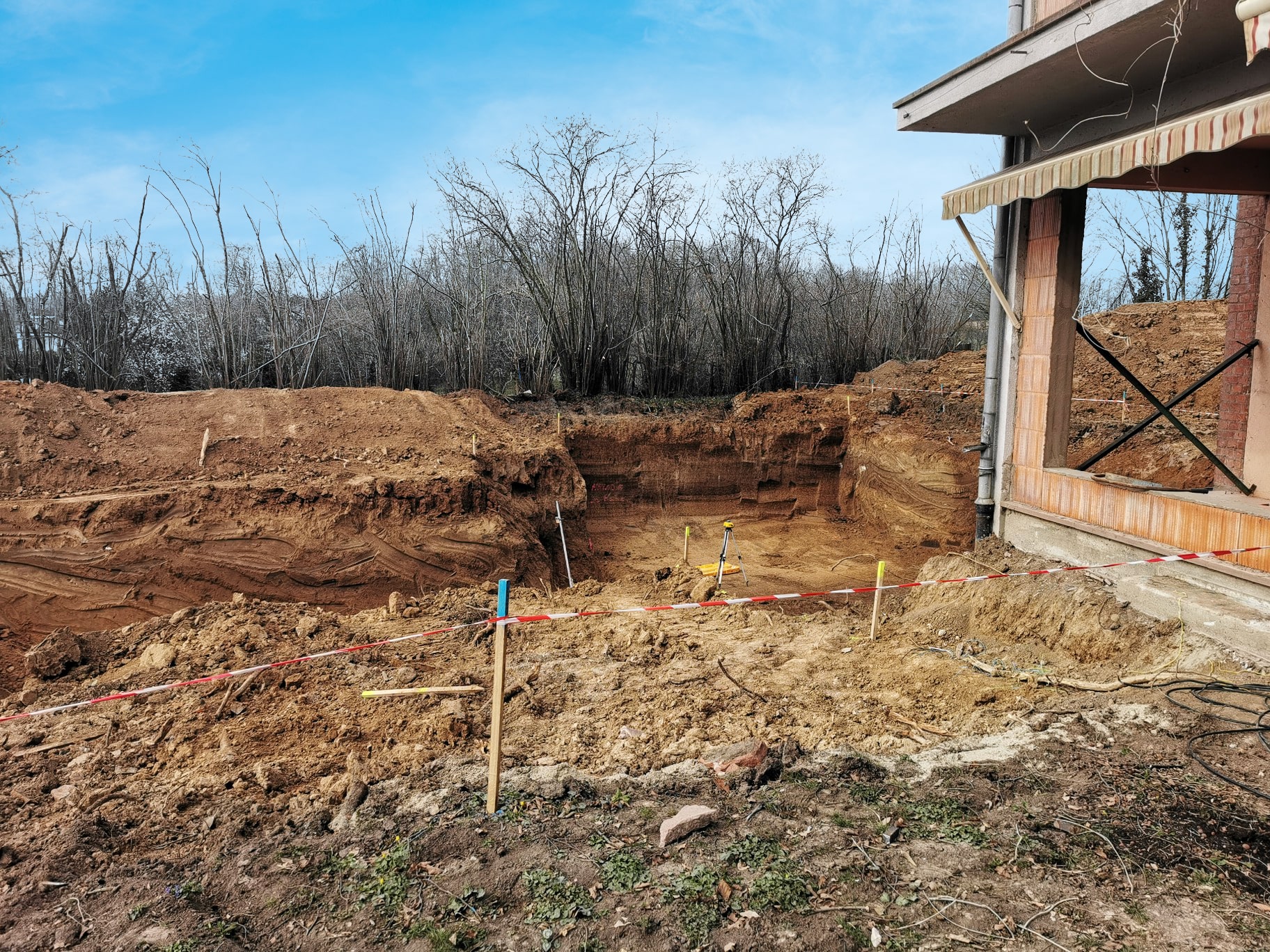 Travaux d'implantation à Mittelhausbergen